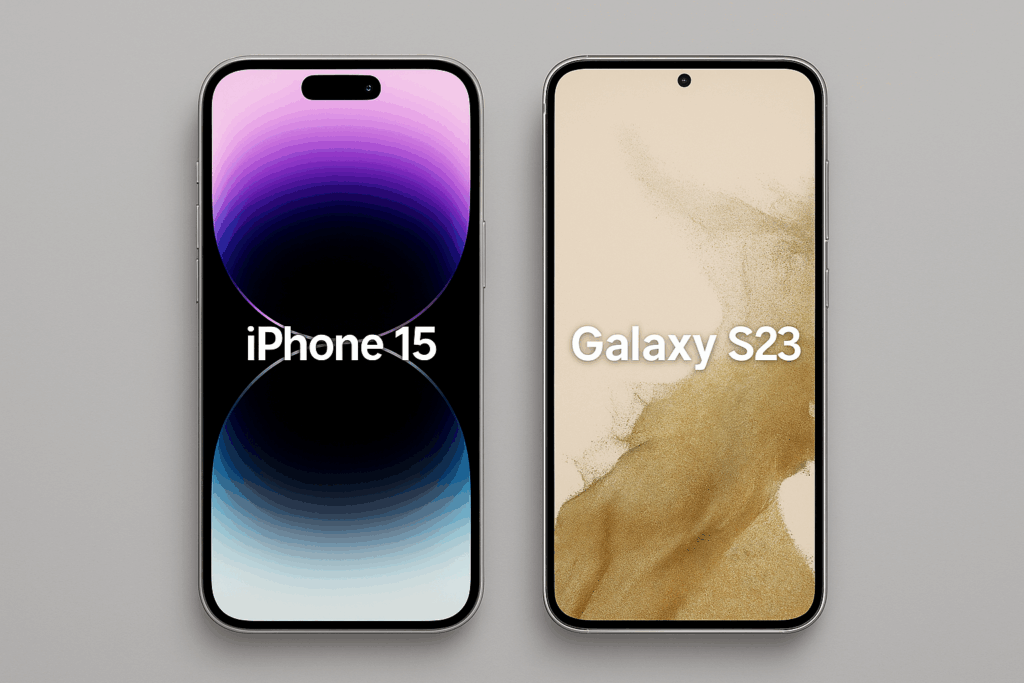 iPhone 15 vs Galaxy S23 side by side comparison